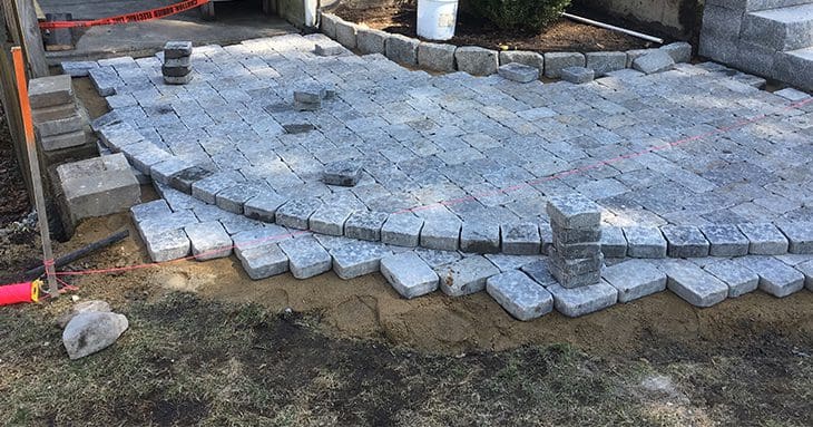 Paver Patio Project: Outlining the Border Curve