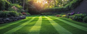 Seasonal lawn care services keeping residential turf green and weed-free