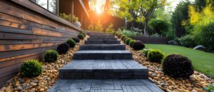 Custom paver patio installation in residential backyard
