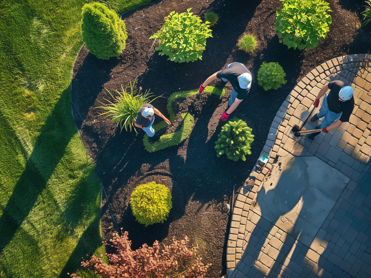 Mature Cole Landscaping client property in full season