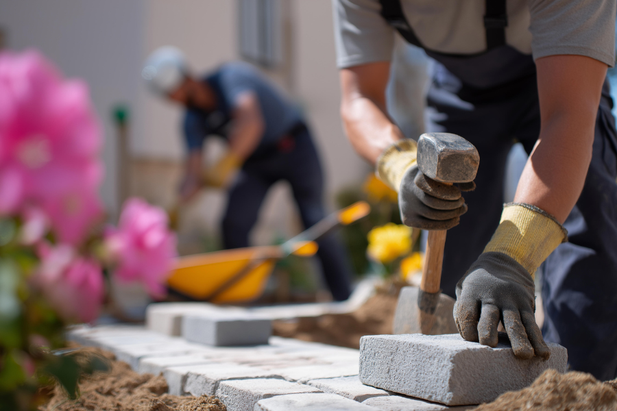 Cole Landscaping custom hardscape installation in Massachusetts