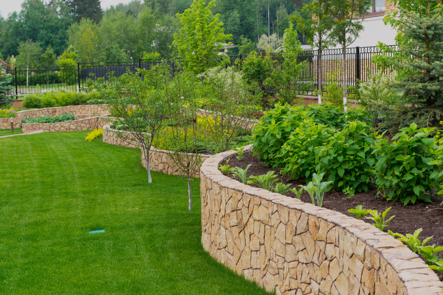 Cole Landscaping low-maintenance landscape design on a North Shore Massachusetts property